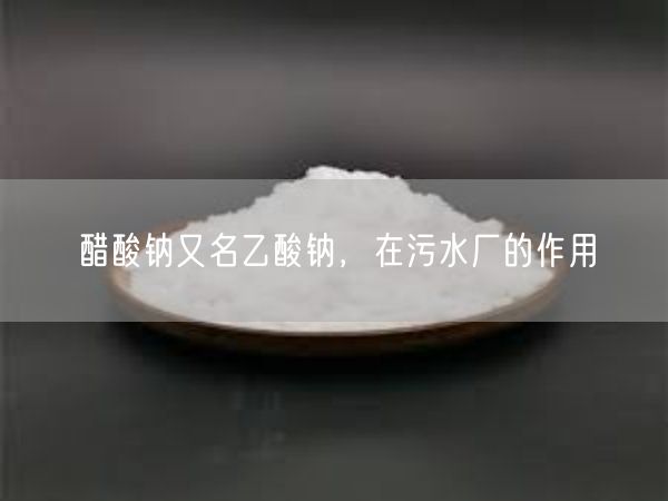 醋酸钠又名乙酸钠，在污水厂的作用(图1)